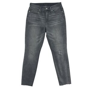 Lucky Brand Jeans Womens‎ 8 High Rise Skinny Bridgette Distressed Raw Hem Denim